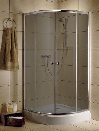 Душевой уголок Radaway Classic A 80x185 стекло графит четверть круга, двери раздвижные