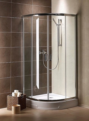 Душевой уголок Radaway Premium Plus A 80x190 прозрачное стекло четверть круга, двери раздвижные