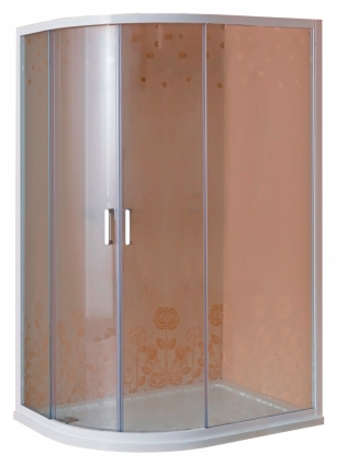 Душевой уголок Cezares Rosa RH2 120/90 RO Bi R прямоугольный-асимметричный, двери раздвижные