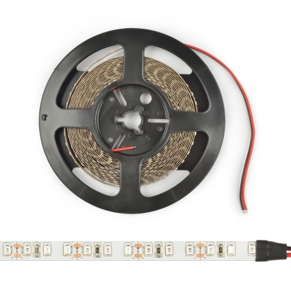 Светодиодная лента (UL-00005870) Uniel 9,6W/m 120LED/m 2835SMD холодный белый 5M ULS-2835-120LED/m-8mm-IP20-DC24V-9,6W/m-5M-6500K, цвет черный, мощность 48 Вт