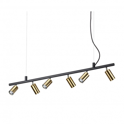 Подвесная люстра Ideal Lux Dynamite SP6 Ottone Satinato мощность 168 Вт