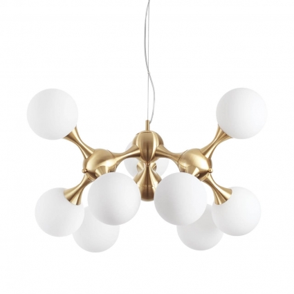 Подвесная люстра Ideal Lux Nodi SP9 Ottone Satinato мощность 360 Вт