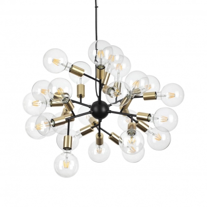 Подвесная люстра Ideal Lux Spark SP24 цвет черный, мощность 1440 Вт