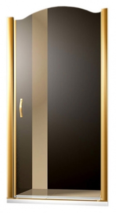 Душевая дверь в нишу Sturm Schick 90 см bronze (L) распашная, стекло прозрачное