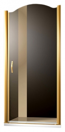 Душевая дверь в нишу Sturm Schick 80 см bronze (L) распашная, стекло прозрачное