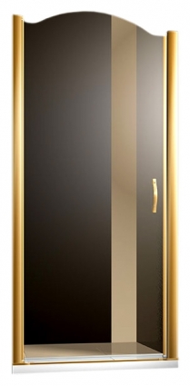 Душевая дверь в нишу Sturm Schick 80 см bronze (R) распашная, стекло прозрачное