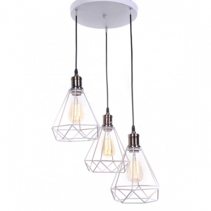 Подвесная люстра Lumina Deco Cobi LDP 11609-3 WT мощность 180 Вт