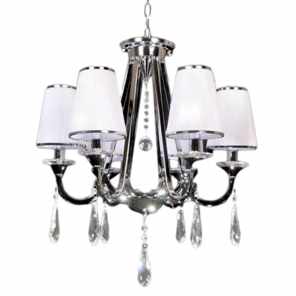 Подвесная люстра Lumina Deco Milesia LDP 8926-6 WT+CHR мощность 240 Вт