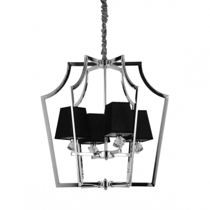 Подвесная люстра Lumina Deco Montero LDP 1249-4 CHR+BK мощность 160 Вт