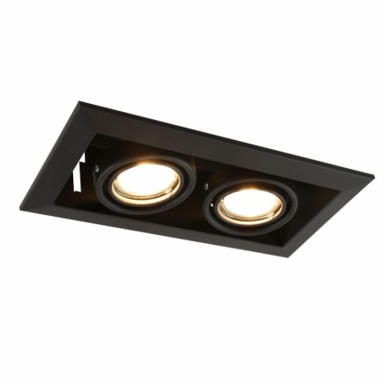 Встраиваемый светильник Arte Lamp Cardani Piccolo A5941PL-2BK в современном стиле, цвет черный