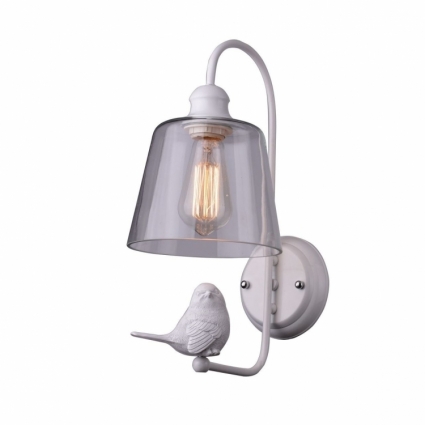 Бра Arte Lamp Passero A4289AP-1WH в стиле прованс, цвет белый, мощность 40 Вт