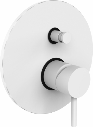 Смеситель Paffoni Light LIG015BO С ВНУТРЕННЕЙ ЧАСТЬЮ, для душа, однорычажный, белый