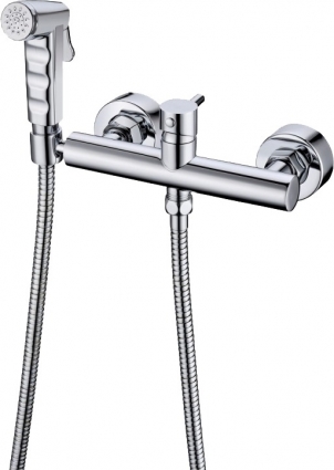 Гигиенический душ Bravat D9140CP-RUS со смесителем, хром в современном стиле