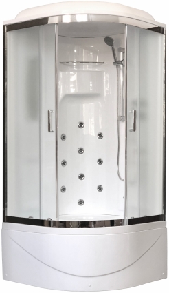 Душевая кабина Royal Bath RB90NRW-C-CH+Р четверть круга, поддон глубокий
