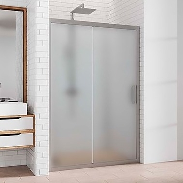 Душевая дверь в нишу Kubele DE019D2-MAT-MT 120 см, профиль матовый хром, раздвижная