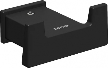 Крючок Sonia S-Cube 173006 двойной, черный матовый в современном стиле