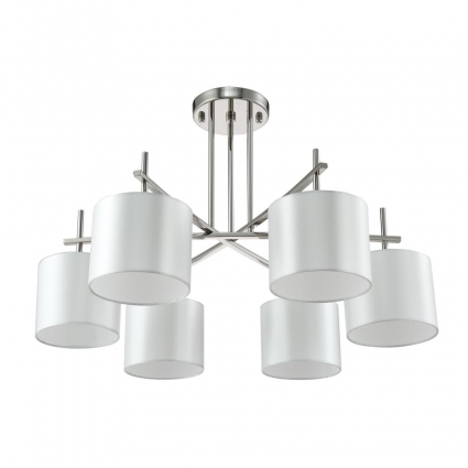 Потолочная люстра Crystal Lux Sergio PL6 Nickel мощность 360 Вт
