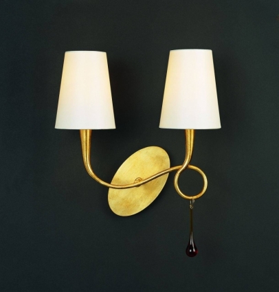 Бра Mantra Paola Painted Gold 3547 в стиле арт-деко, цвет белый, мощность 80 Вт