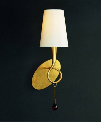 Бра Mantra Paola Painted Gold 3548 в стиле арт-деко, цвет белый, мощность 40 Вт