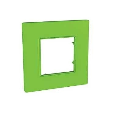 Рамка 1-постовая Schneider Electric Unica Quadro MGU4.702.28 в современном стиле, цвет зеленый