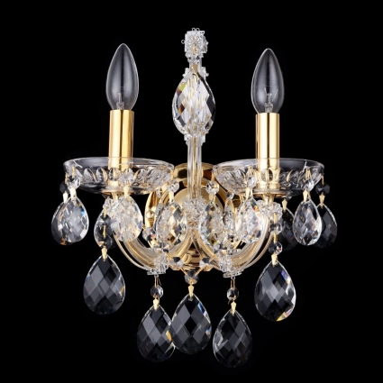 Бра Crystal Lux Isabel AP2 Gold/Transparent в классическом стиле, цвет золотой