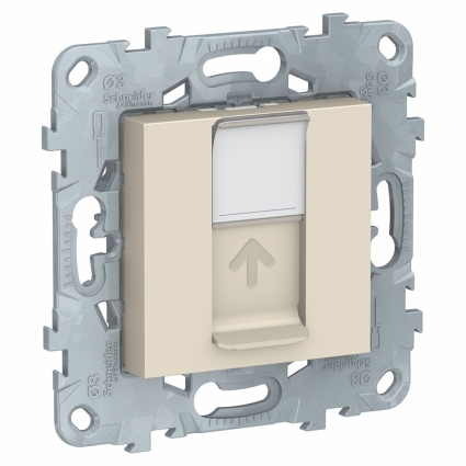 Розетка компьютерная RJ45 Schneider Electric Unica New Cat. 6 UTP NU541544 цвет бежевый
