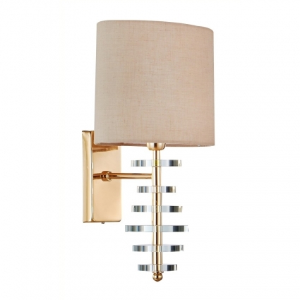 Бра Crystal Lux ARMANDO AP1.2 GOLD цвет бежевый, мощность 60 Вт