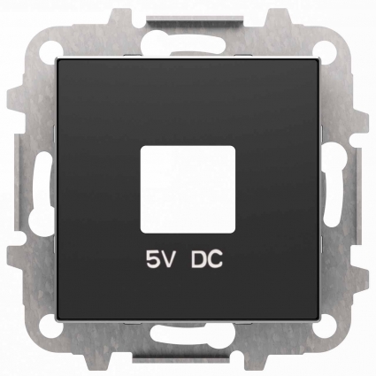 Лицевая панель ABB Sky розетки USB чёрный бархат 2CLA858500A1501 цвет черный