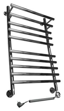 Полотенцесушитель электрический Двин F primo electro 100/50 1"-3/4"-1/2" хром, лесенка, 10 секций