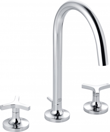 Смеситель Kludi Nova Fonte Deco 201430539 для раковины двухвентильный, хром