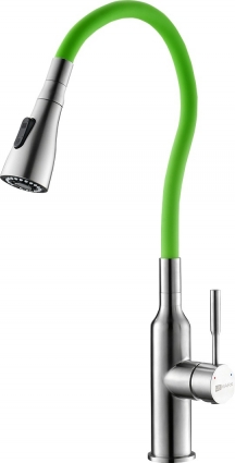Смеситель Lemark Expert LM5082S-Green для кухонной мойки однорычажный, высота излива 24.2 см
