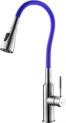 Смеситель Lemark Expert LM5082S-Violet для кухонной мойки однорычажный, хром