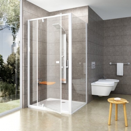 Боковая стенка Ravak PPS-80 Transparent, профиль белый