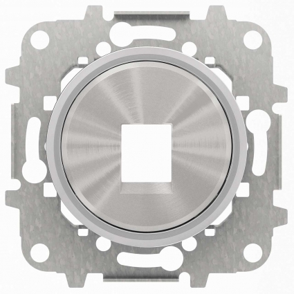 Лицевая панель ABB Sky Monn розетки RJ45/RJ12 хром 2CLA861810A1401