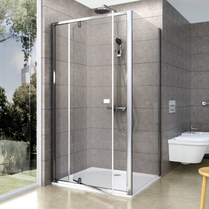 Душевой уголок Ravak PDOP2 100х90, Transparent, профиль хром, квадратный, двери распашные