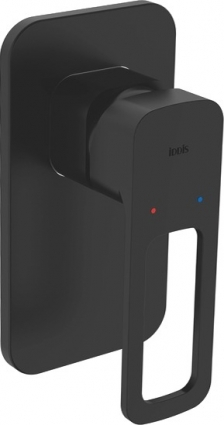 Смеситель Iddis Slide SLIBL00i66 С ВНУТРЕННЕЙ ЧАСТЬЮ, для душа, однорычажный, черный