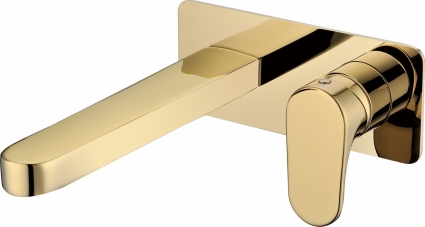 Смеситель Boheme Spectre 455-G С ВНУТРЕННЕЙ ЧАСТЬЮ, для раковины, золото, однорычажный, длина излива 21 см