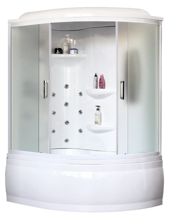 Душевой бокс Royal Bath ALP RB140ALP-C-L стекло матовое, с гидромассажем