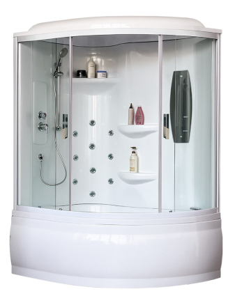 Душевой бокс Royal Bath ALP RB140ALP-T-L стекло прозрачное, с гидромассажем
