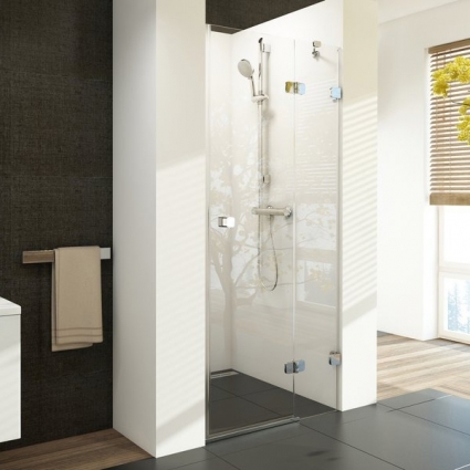 Душевая дверь в нишу Ravak BSD2-90 R Transparent, профиль хром, распашная, стекло прозрачное