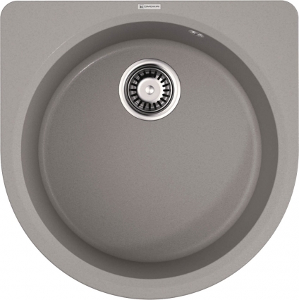 Мойка кухонная Omoikiri Akegata 51 Leningrad grey матовая, круглая, 51x51 см