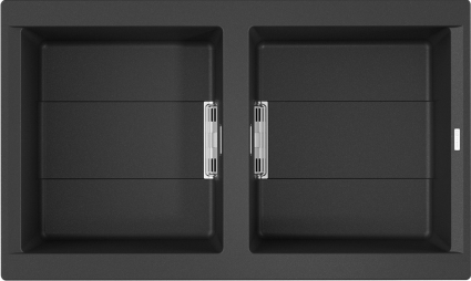 Мойка кухонная Omoikiri Banzen 86-2 графит матовая, прямоугольная, 86x51.5 см