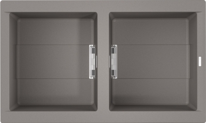 Мойка кухонная Omoikiri Banzen 86-2 leningrad grey матовая, прямоугольная, 86x51.5 см