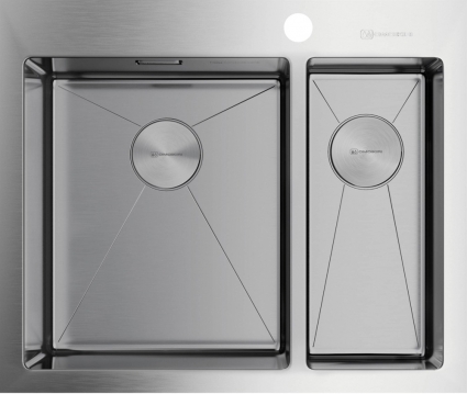 Мойка кухонная Omoikiri Akisame 60-2 L брашированная, прямоугольная, 60.5x51 см