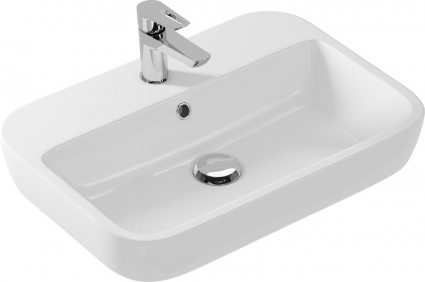 Раковина Cersanit CASPIA 60 SQUARE 1 отв. прямоугольная, цвет белый