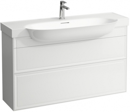 Тумба для комплекта Laufen New Classic 4.0605.2.085.631.1 120 см белая глянцевая подвесная, с ящиками