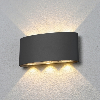 Уличный настенный светодиодный светильник Elektrostandard 1551 Techno Led Twinky Trio 4690389106354 в стиле Хай-тек, цвет серый