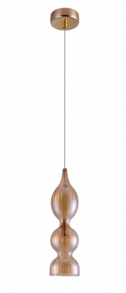 Подвесной светильник Crystal Lux Iris SP1 B Amber в современном стиле, мощность 60 Вт