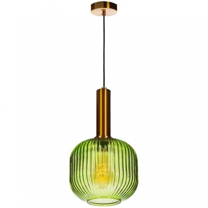 Подвесной светильник Loft IT 2072-B+BR цвет зеленый, мощность 60 Вт
