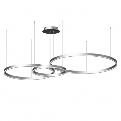 Подвесной светодиодный светильник Kink Light Тор 08223,16P(4000K), цвет серебро, мощность 110 Вт